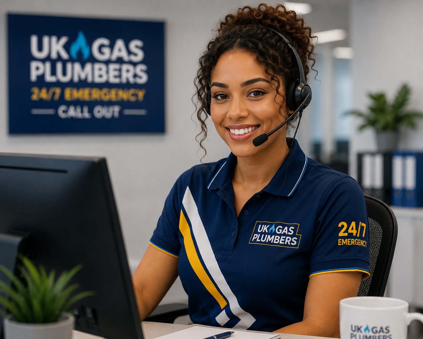 Customer service illustration supplied by UK Gas Plumbers